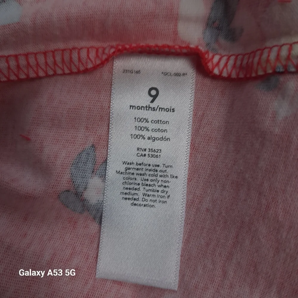 New‎ Carters Floral Dress for Girls Size 9 months 100% cotton